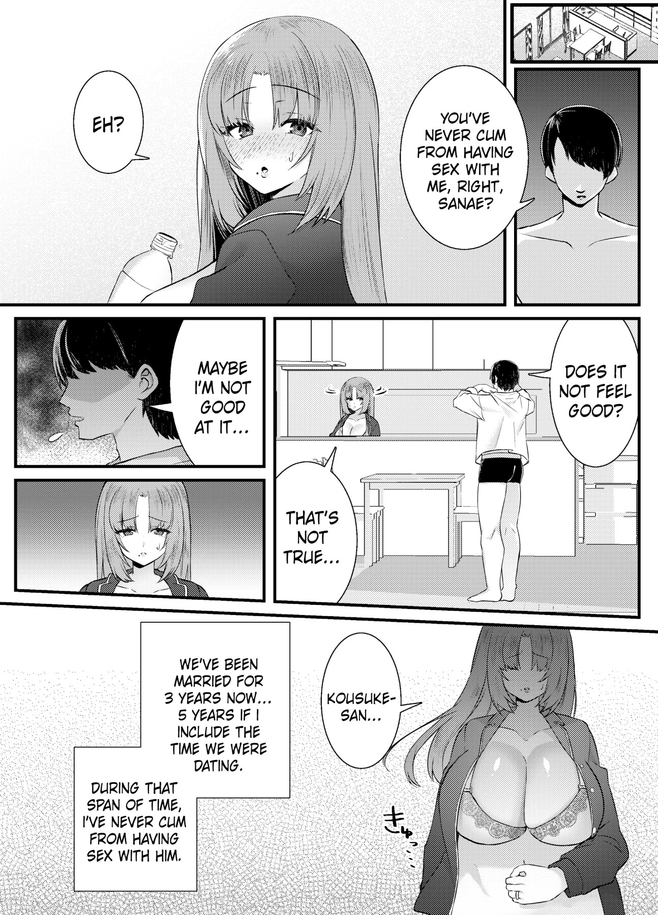 Hentai Manga Comic-Internal Orgasm Lesson -The Housewife Took a Real, Bareback Sex Lesson with a Another man for her Husband--Read-3